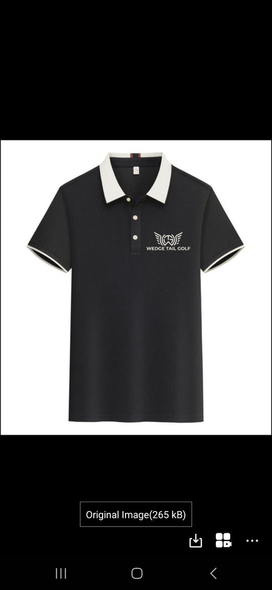 Our Wedgetail Golf black and white polos are designed for comfort and performance. Featuring an athletic fit, these polos offer a sleek, tailored look while providing the flexibility and breathability you need on the course. Perfect for those who prefer a